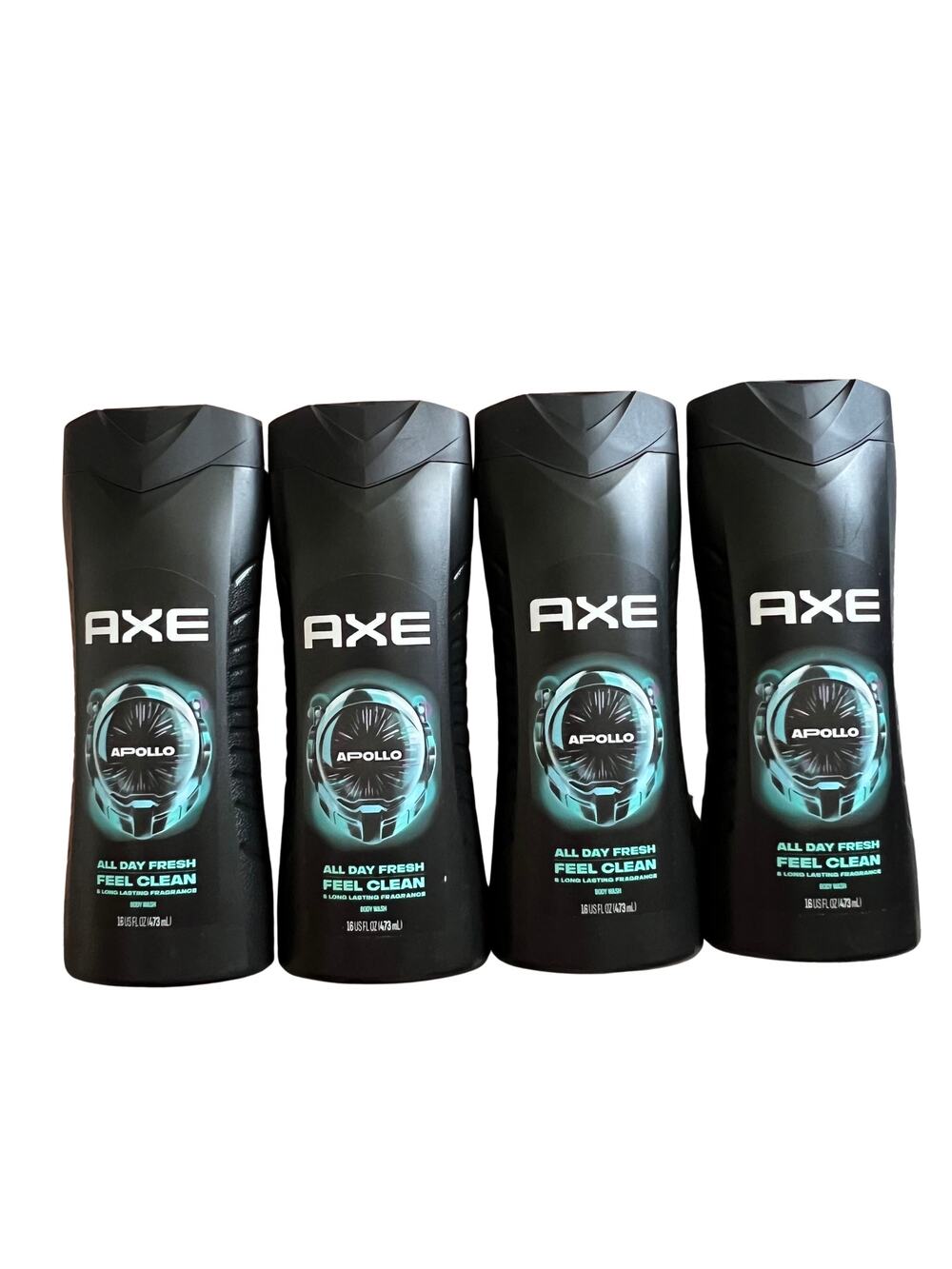 Lot 4 Axe Body Wash for Men, 16 OZ, Apollo